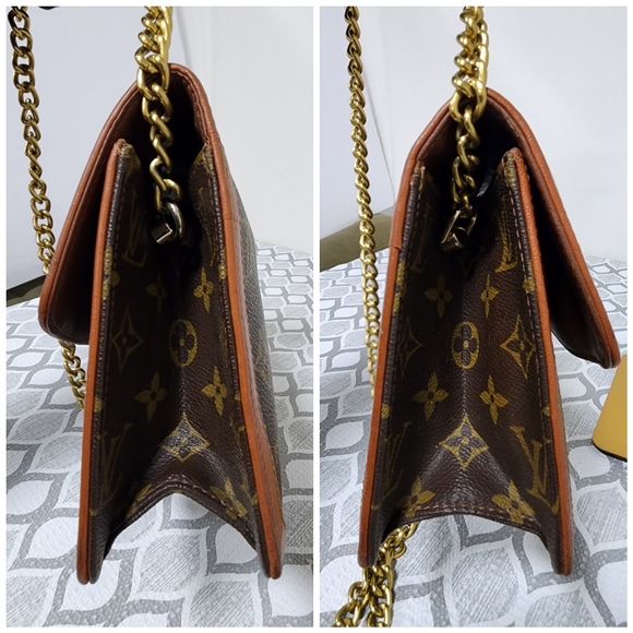 LOUIS VUITTON Monogram Dame Clutch Bag Brown - Picture 7 of 13